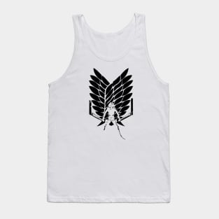 attack on titan logo black and white Tank Top